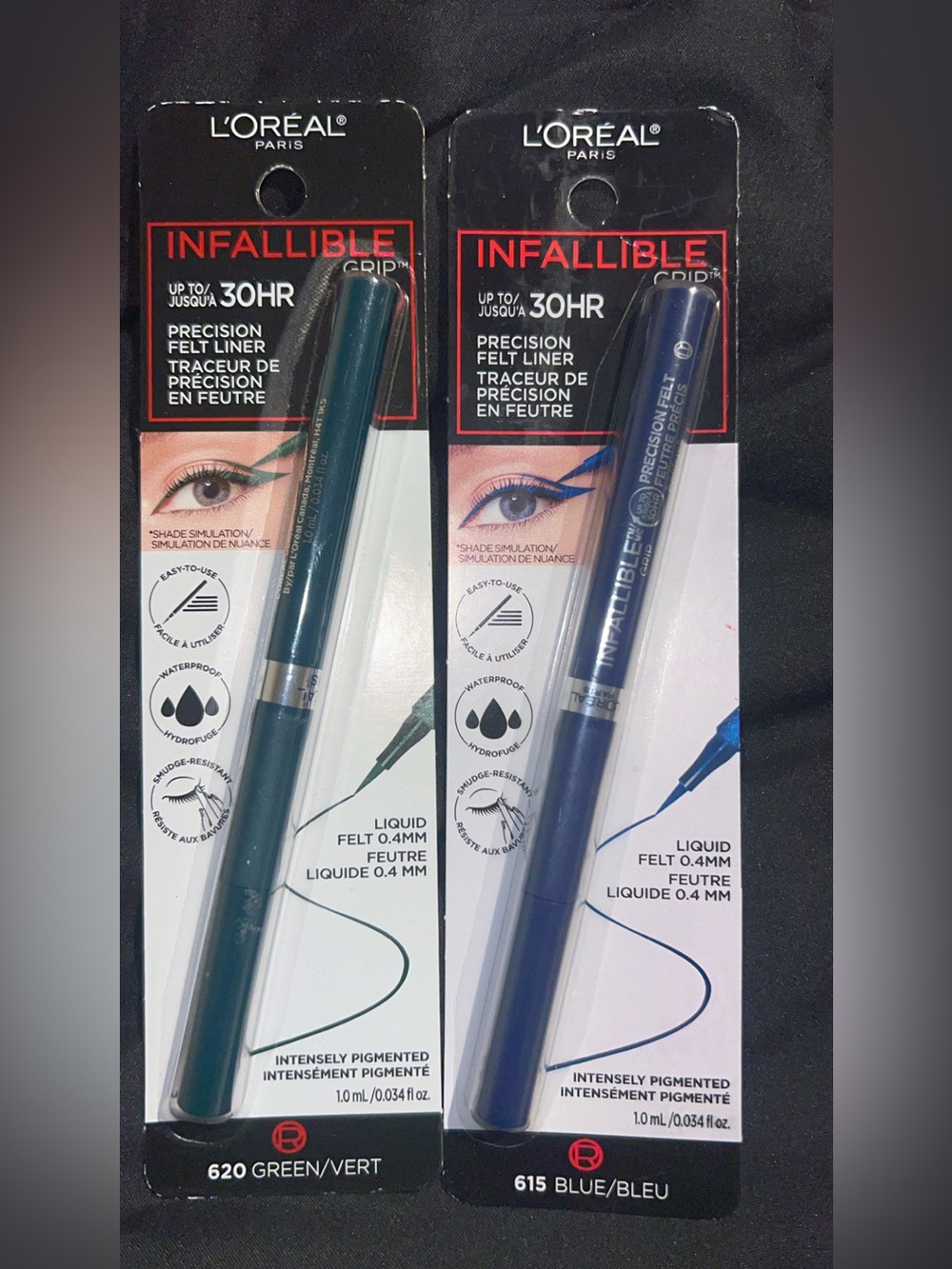 L'Oreal Infallible Precision Felt Liners - Green & Blue Shades